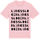 Pink Cotton t-shirt med Kungsskogen ordlek t-shirt