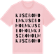 Pink Cotton t-shirt med Kuseboholm ordlek t-shirt