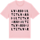 Pink Cotton t-shirt med Kvarnhultet ordlek t-shirt