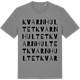 Mid Heather Gray t-shirt med Kvarnhultet ordlek t-shirt