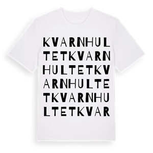 Kvarnhultet ordlek t-shirt – ekologisk bomull t-shirt från Pinshirt