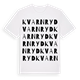 White t-shirt med Kvarnryd ordlek t-shirt