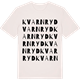 Vintage White t-shirt med Kvarnryd ordlek t-shirt