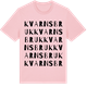 Pink Cotton t-shirt med Kvarns bruk ordlek t-shirt
