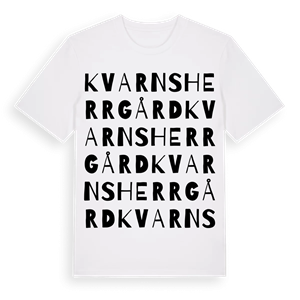 Kvarns herrgård ordlek t-shirt – ekologisk bomull t-shirt från Pinshirt