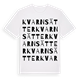 White t-shirt med Kvarnsätter ordlek t-shirt