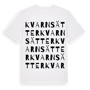Kvarnsätter ordlek t-shirt – ekologisk bomull t-shirt från Pinshirt