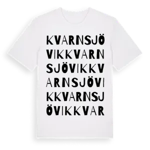 Kvarnsjövik ordlek t-shirt – ekologisk bomull t-shirt från Pinshirt