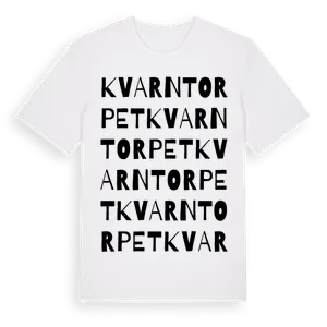 Kvarntorpet ordlek t-shirt – ekologisk bomull t-shirt från Pinshirt