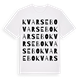 White t-shirt med Kvarsebo ordlek t-shirt