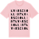 Pink Cotton t-shirt med Kvarseboklint ordlek t-shirt