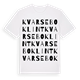 White t-shirt med Kvarseboklint ordlek t-shirt