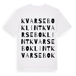 Kvarseboklint ordlek t-shirt – ekologisk bomull t-shirt från Pinshirt