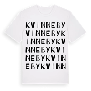 Kvinneby ordlek t-shirt – ekologisk bomull t-shirt från Pinshirt