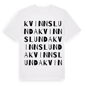 Kvinnslunda ordlek t-shirt – ekologisk bomull t-shirt från Pinshirt