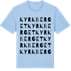 Blue Soul t-shirt med Kyrkberget ordlek t-shirt
