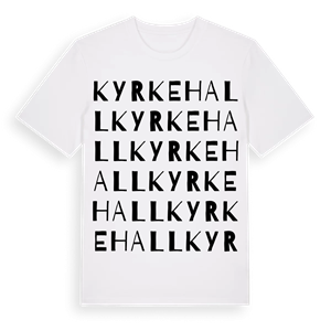 Kyrkehall ordlek t-shirt – ekologisk bomull t-shirt från Pinshirt