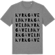Mid Heather Gray t-shirt med Kyrkgaveln ordlek t-shirt