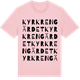 Pink Cotton t-shirt med Kyrkrengärdet ordlek t-shirt
