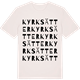 Vintage White t-shirt med Kyrksätter ordlek t-shirt