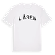 White t-shirt med L Åsen böjd t-shirt