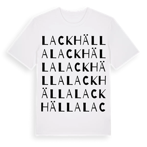 Lackhälla ordlek t-shirt – ekologisk bomull t-shirt från Pinshirt