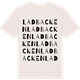 Vintage White t-shirt med Ladbacken ordlek t-shirt