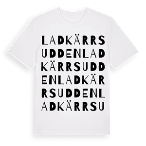 Ladkärrsudden ordlek t-shirt – ekologisk bomull t-shirt från Pinshirt