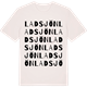Vintage White t-shirt med Ladsjön ordlek t-shirt