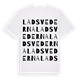 White t-shirt med Ladsvederna ordlek t-shirt