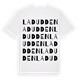 White t-shirt med Ladudden ordlek t-shirt