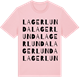Pink Cotton t-shirt med Lagerlunda ordlek t-shirt