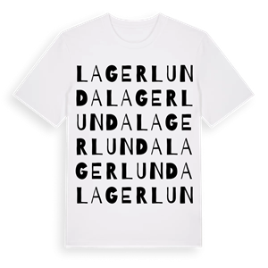 Lagerlunda ordlek t-shirt – ekologisk bomull t-shirt från Pinshirt