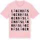 Pink Cotton t-shirt med Lägernäs ordlek t-shirt