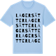 Blue Soul t-shirt med Lagersätter ordlek t-shirt