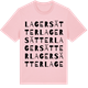 Pink Cotton t-shirt med Lagersätter ordlek t-shirt