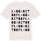 Vintage White t-shirt med Laggaretorp ordlek t-shirt