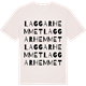 Vintage White t-shirt med Laggarhemmet ordlek t-shirt
