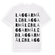 White t-shirt med Laggarmålen ordlek t-shirt