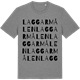 Mid Heather Gray t-shirt med Laggarmålen ordlek t-shirt