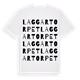 White t-shirt med Laggartorpet ordlek t-shirt