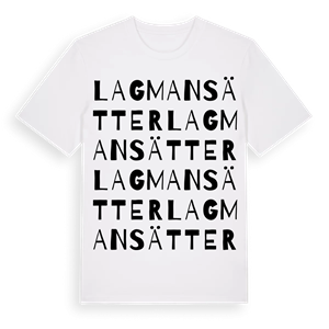 Lagmansätter ordlek t-shirt – ekologisk bomull t-shirt från Pinshirt