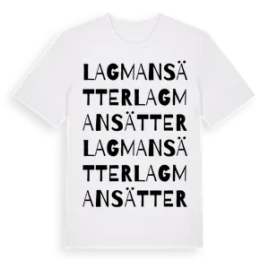 Lagmansätter ordlek t-shirt – ekologisk bomull t-shirt från Pinshirt