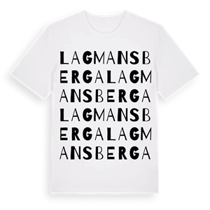 Lagmansberga ordlek t-shirt – ekologisk bomull t-shirt från Pinshirt