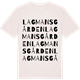 Vintage White t-shirt med Lagmansgården ordlek t-shirt