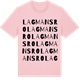 Pink Cotton t-shirt med Lagmansro ordlek t-shirt