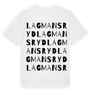 Lagmansryd ordlek t-shirt – ekologisk bomull t-shirt från Pinshirt