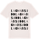 Vintage White t-shirt med Lagmansudd ordlek t-shirt
