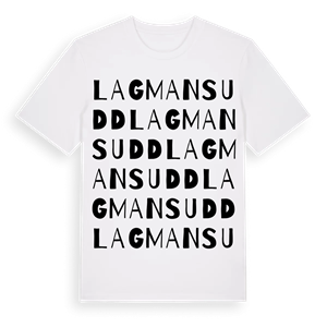 Lagmansudd ordlek t-shirt – ekologisk bomull t-shirt från Pinshirt