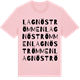 Pink Cotton t-shirt med Lagnöströmmen ordlek t-shirt